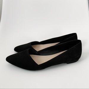 Aldo Edirawiel Women Pointed Toe Suede Black Flats